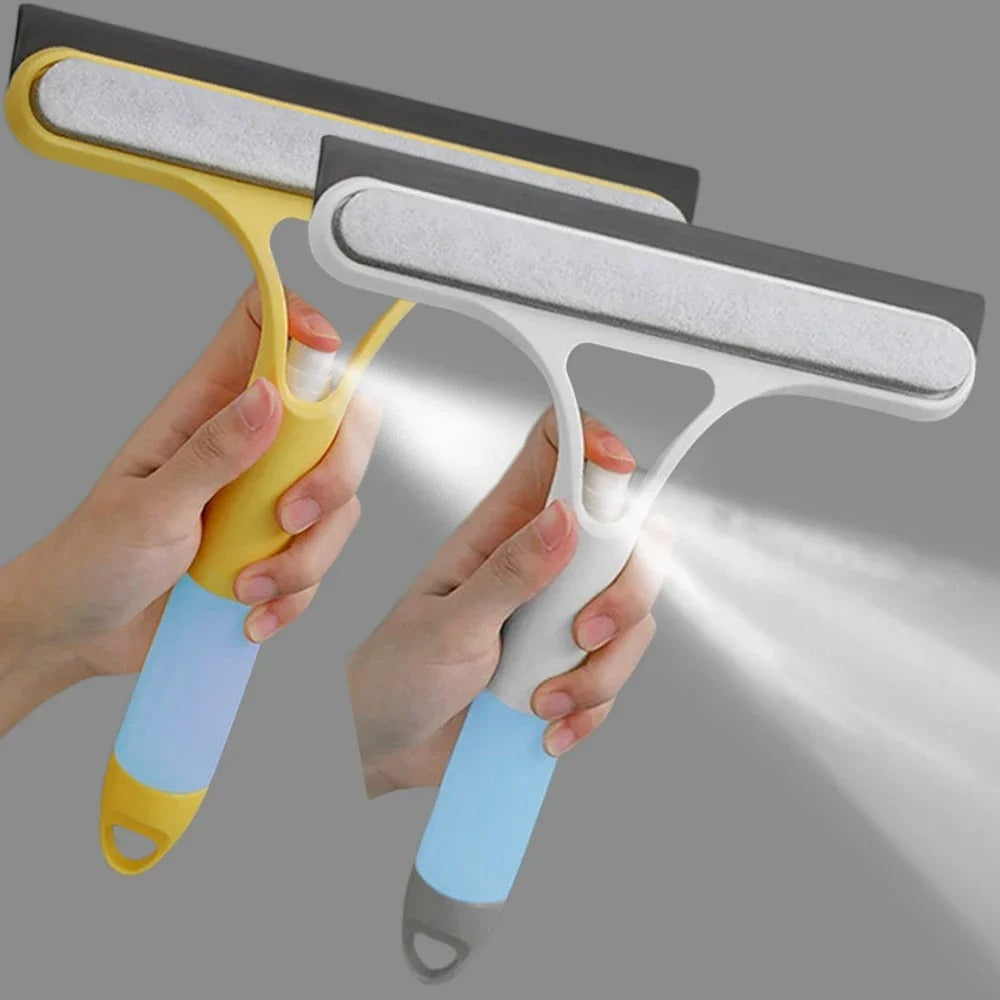 3-in-1 Window Cleaner, Spray Window Squeegee