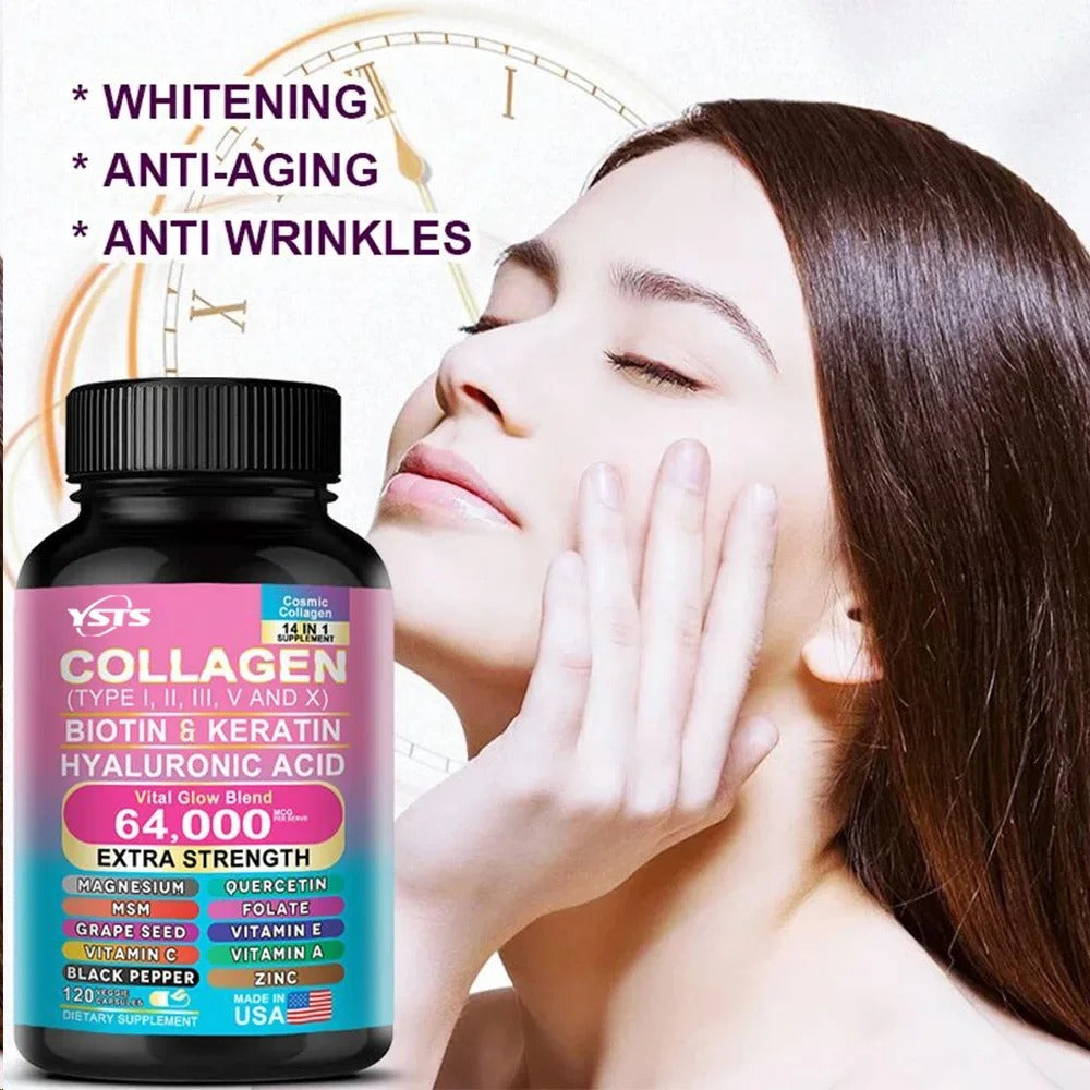 Collagen Booster Formula: Reveal Brighter, Younger Skin with Advanced Hair & Nail Support
