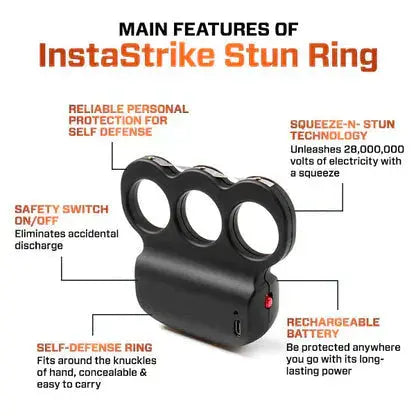 InstaStrike Extreme 28,000,000 Knuckle Stun Ring AVOXZY