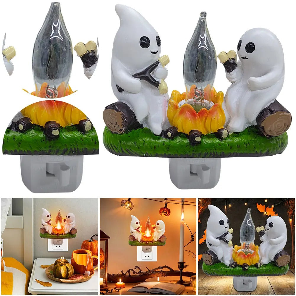 Night Light Ghost Roasting Marshmallows