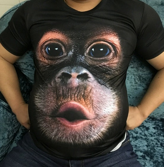 Funny Kiss Monkey Lip 3D T-Shirt