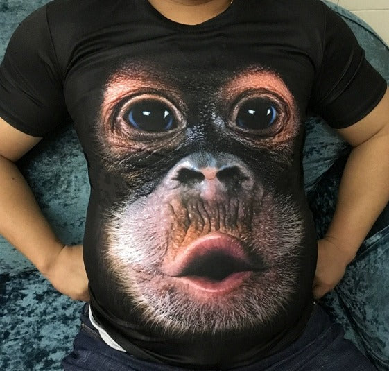 Funny Kiss Monkey Lip 3D T-Shirt