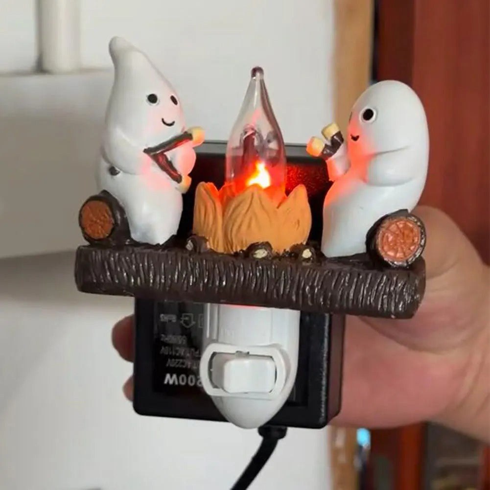 Night Light Ghost Roasting Marshmallows