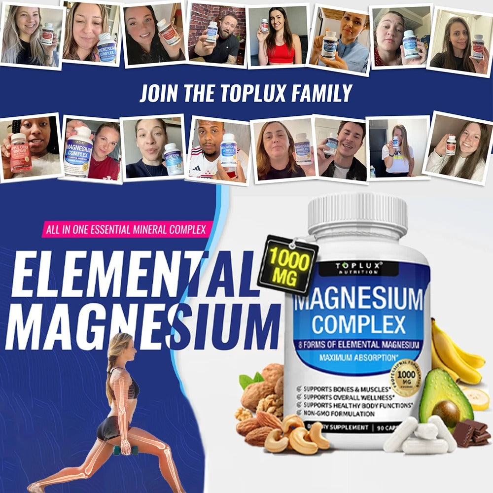 Magnesium Complex - Sleep Support, Stress Relief, Muscles & Relaxation