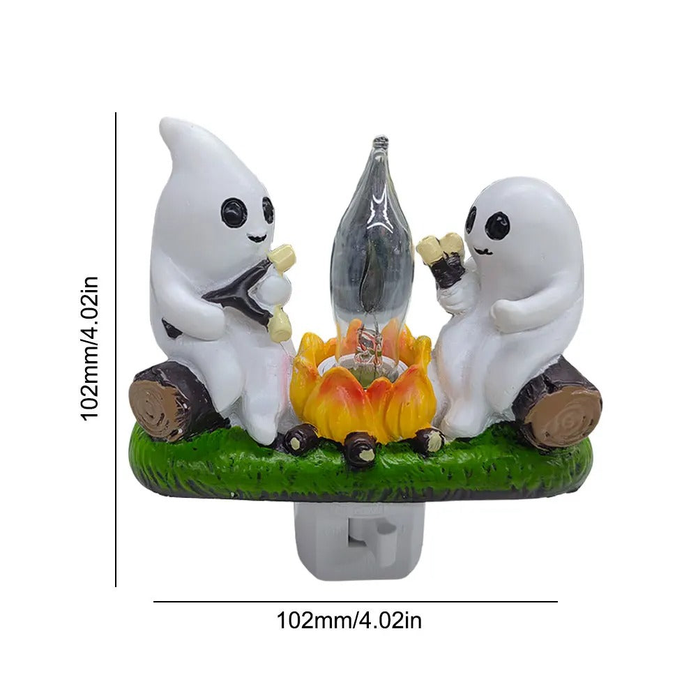 Night Light Ghost Roasting Marshmallows