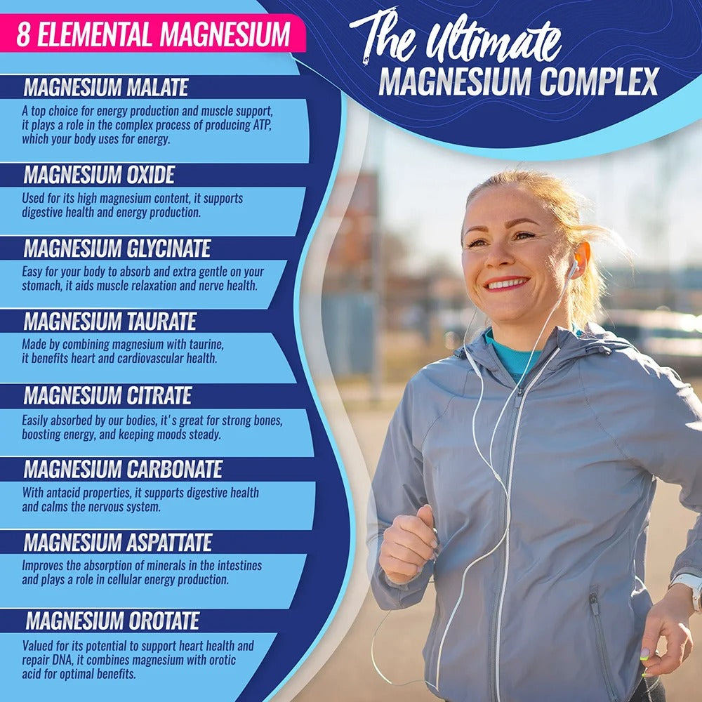 Magnesium Complex - Sleep Support, Stress Relief, Muscles & Relaxation