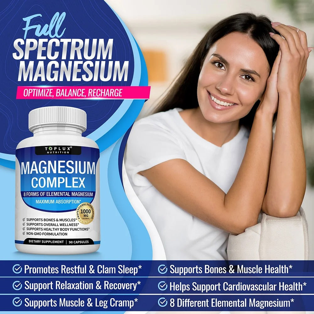 Magnesium Complex - Sleep Support, Stress Relief, Muscles & Relaxation