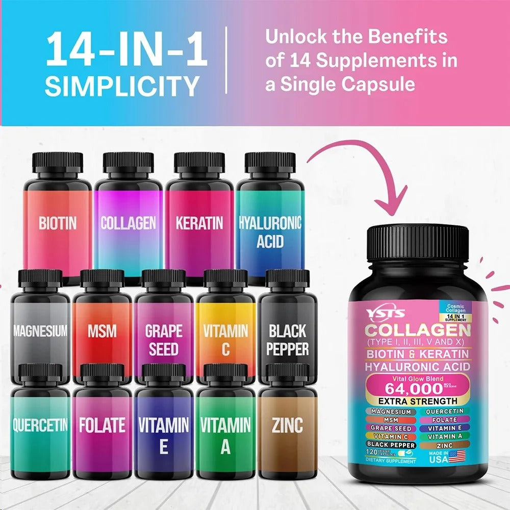 Collagen Booster Formula: Reveal Brighter, Younger Skin with Advanced Hair & Nail Support