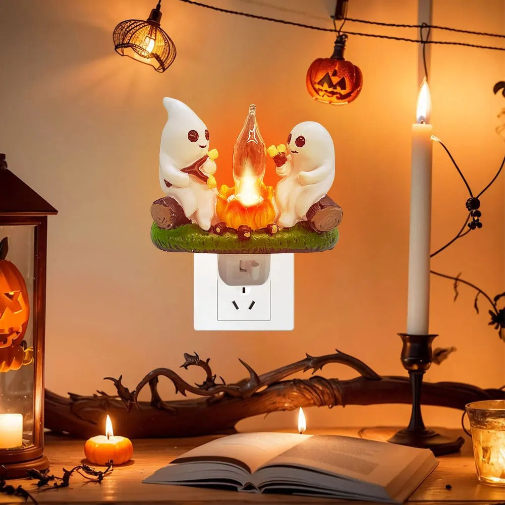 Night Light Ghost Roasting Marshmallows