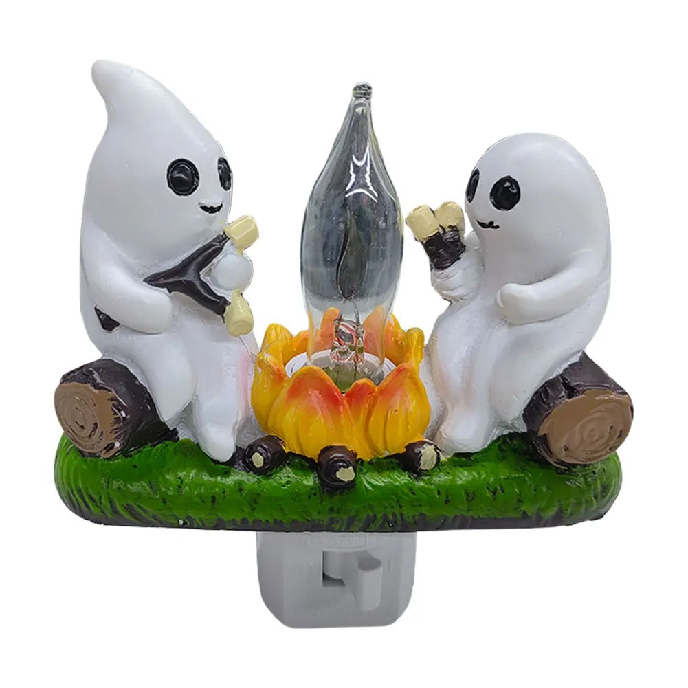 Night Light Ghost Roasting Marshmallows