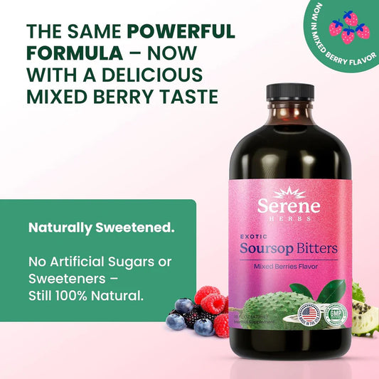 🌿 Serene Herbs Vitality 15™ Soursop Bitters – Premium 15-in-1 Herbal Formula