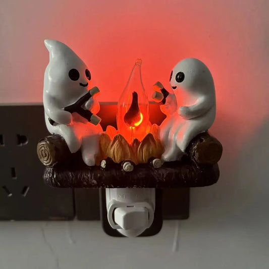 Night Light Ghost Roasting Marshmallows