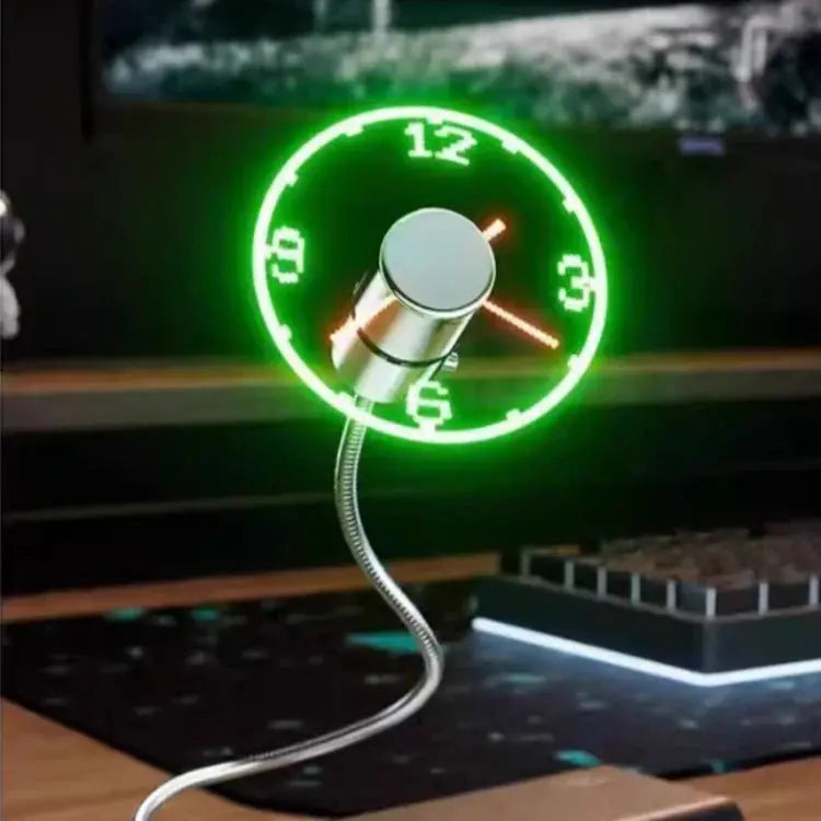 Mini Clock Fan - USB-Powered Cooling with LED Time Display