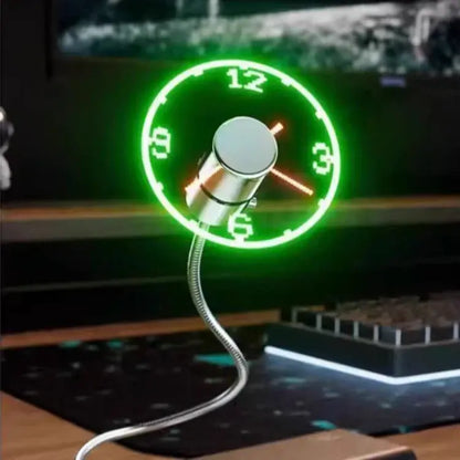 Mini Clock Fan - USB-Powered Cooling with LED Time Display