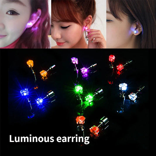 LED Stud Earrings - Light-Up Party Jewelry - AVOXZY