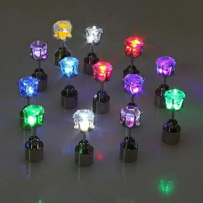 LED Stud Earrings - Light-Up Party Jewelry - AVOXZY