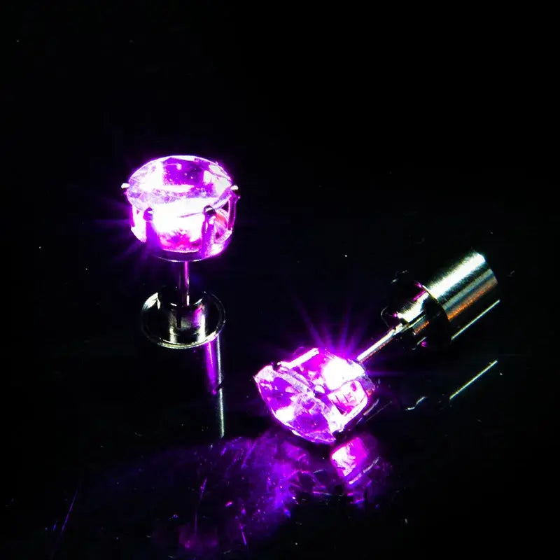 LED Stud Earrings - Light-Up Party Jewelry - AVOXZY