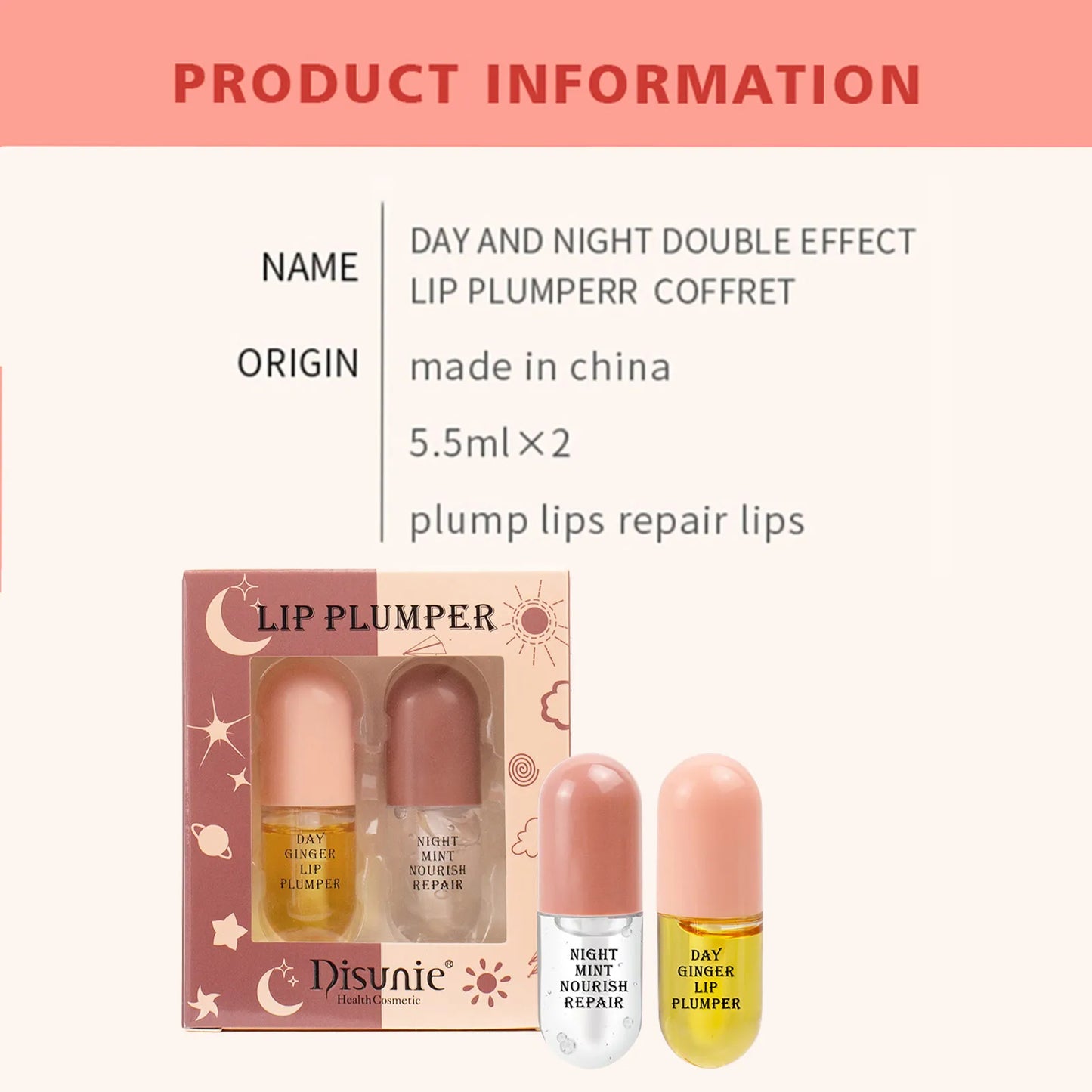 Natural Lip Plumper - Day & Night Hydration - AVOXZY