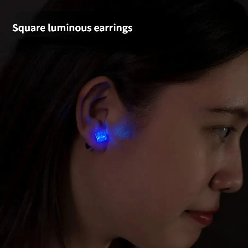 LED Stud Earrings - Light-Up Party Jewelry - AVOXZY