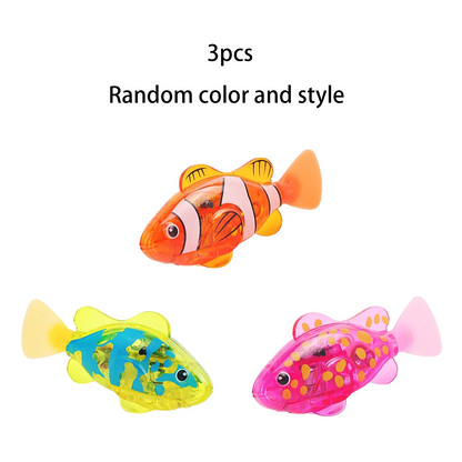 LED Swimming Robot Fish Toy - Swimming Bath Plastic Fish Toy Gift