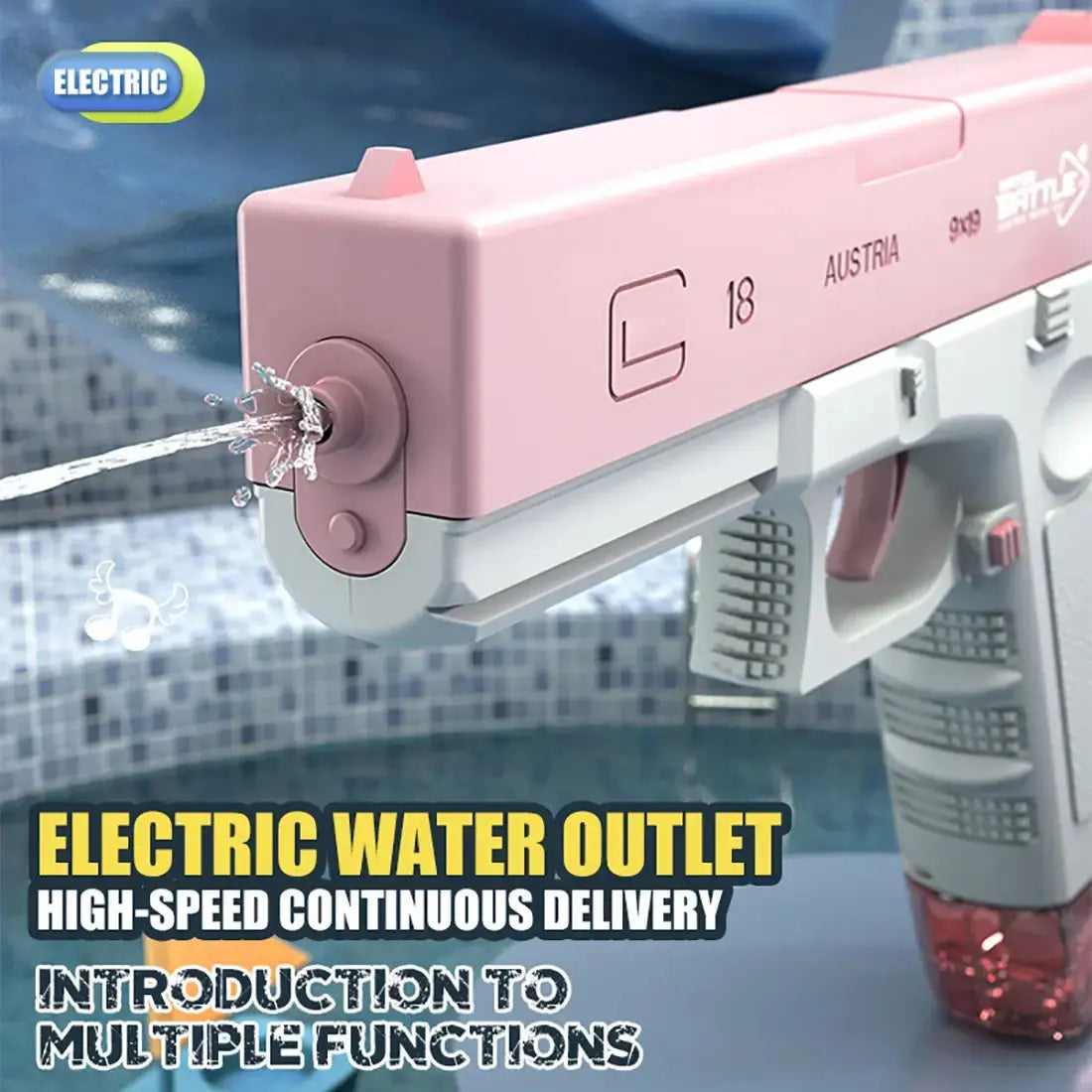 Electric Water Gun - High-Powered Water Blaster - AVOXZY