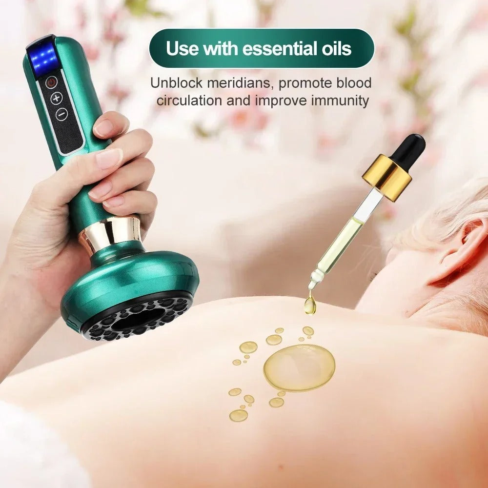 Electric Vacuum Cupping Massager - Infrared Therapy Device 